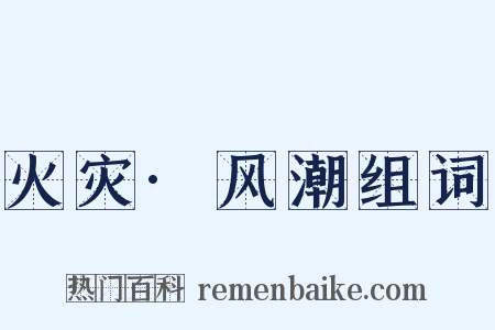 火灾·风潮组词是什么意思的图片